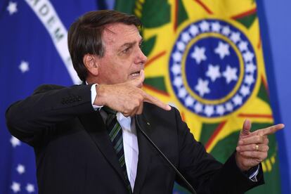 El presidente de Brasil, Jair Bolsonaro, el pasado 9 de febrero en Brasilia.