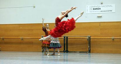 Una imagen de los ensayos de la Compa&ntilde;&iacute;a Nacional de Danza.