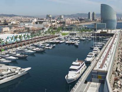 Imagen de la nueva marina aleda&ntilde;a al hotel W, en Barcelona.