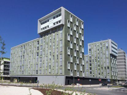 Edificio de viviendas flexibles en Zabalgana, un barrio de la ciudad de Vitoria.