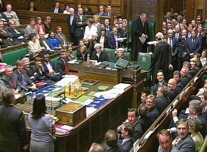 La Cámara de los Comunes, durante la sesión en la que se ha aprobado la ampliación del plazo de la detención sin cargos.