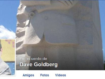 Imagen de un perfil de Facebook convertido en página conmemorativa de un fallecido.