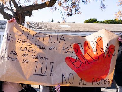 Manifestación contra el bulling en Sallent (Barcelona), el pasado septiembre.