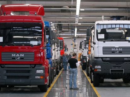 Interior de una planta del fabricante de camiones MAN en Alemania.