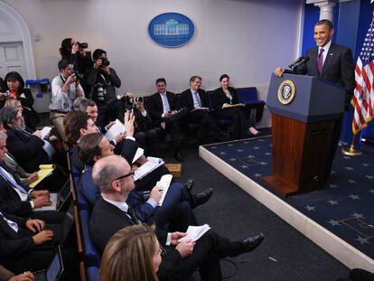 El presidente Barack Obama celebra hoy su primera rueda de prensa de este a&ntilde;o.