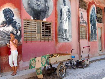 Puesto callejero de comida en La Habana.