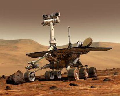 Ilustraci&oacute;n del robot `Opportunity&acute; de exploraci&oacute;n de Marte.