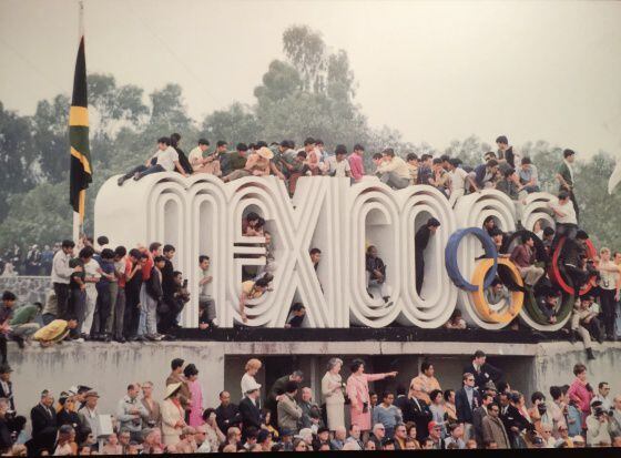 La inauguración de los Juegos Olímpicos de México en 1968.