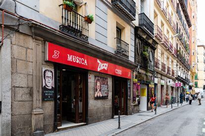 Una tienda de discos en La Latina (Madrid).