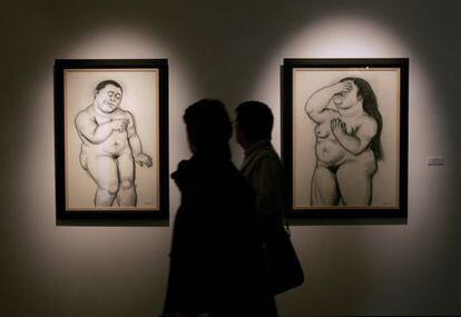 Exposici&oacute;n de dibujos de Fernando Botero. 
