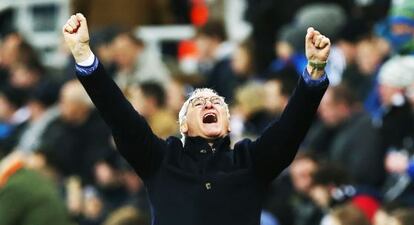 Ranieri celebra un gol contra el Newcastle el sábado pasado.