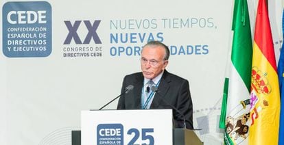 Isidro Fainé, durante la clausura del XX Congreso Directivos CEDE.