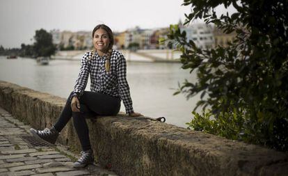 Blanca Manchón, el pasado miércoles a orillas del Guadalquivir