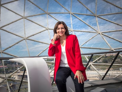 La alcaldesa de París y candidata a la presidencia de la República francesa, Anne Hidalgo, este viernes en Valencia.