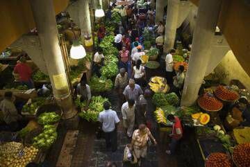 Mercado central de Port Louis, en Mauricio.