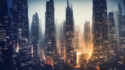 Una imagen de un fondo de 'Megalópolis' publicada por American Zentrope.
