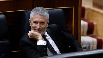 El ministro del Interior, Fernando Grande-Marlaska, durante el pleno del Congreso del pasado miércoles.