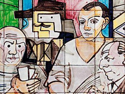 Picasso y Pepe Isbert, en una timba imaginaria. 
