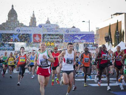 Salida del marat&oacute;n de Barcelona en 2013.