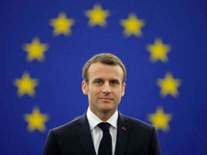 El presidente francés presenta en Estrasburgo su plan europeo ante un creciente escepticismo