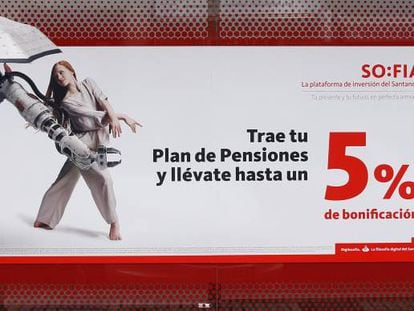 Oferta de Banco Santander para el traspaso de planes de pensiones.