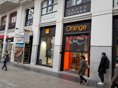 Una tienda de Orange en el centro de Madrid.