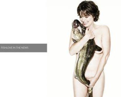 En la imatge de la campanya Fish Love, l'actriu britànica Greta Scacchi.