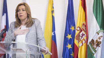 Susana Díaz, hoy en Huelva.