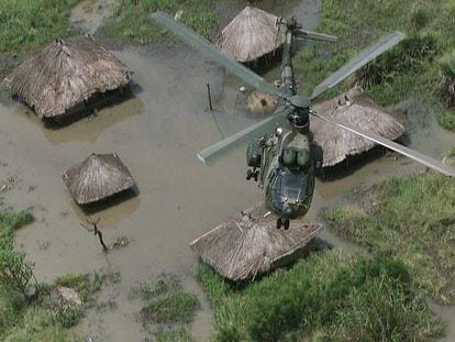 Inundaciones en el distrito de Timbara (Mozambique).