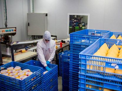 La fábrica de Lácteos Casa Macán, en Galicia.