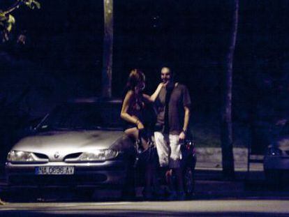 Prostituci&oacute;n en Barcelona, en la zona Universitaria junto al campo del FC Barcelona. 