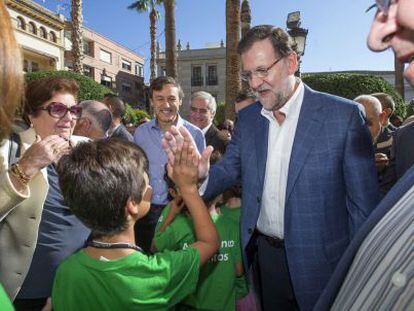 Mariano Rajoy, aquest dissabte a la plaça de Huércal-Overa.