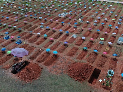 Cementerio de San Juan Bautista, en Iquitos, Perú, el pasado 20 de marzo.