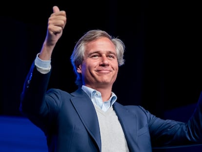 El candidato popular a la Alcaldía de Alcorcón, Antonio González Terol, en el Teatro Centro Cívico de Alcorcón, el pasado mayo.