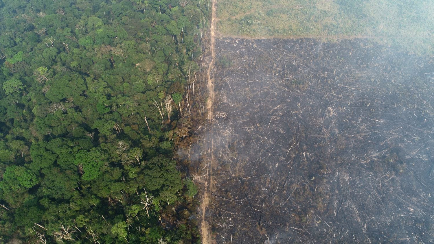 Vista general de un tramo de la selva amazónica que arde cuando los madereros y agricultores la talan cerca de Apui, Brasil, el 11 de agosto de 2020.