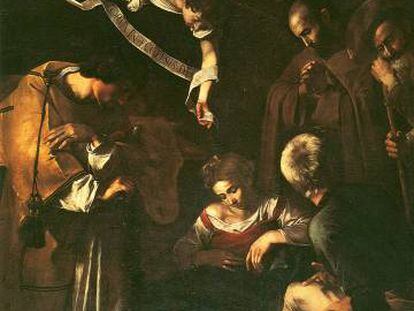 'Natividad con San Francisco y San Lorenzo' (1609), de Caravaggio, robada por la Mafia en 1969 del Oratorio de San Lorenzo de Palermo.