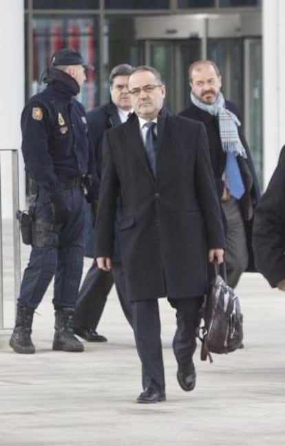 Iglesias, a la salida de declarar por el 'caso Plaza'.