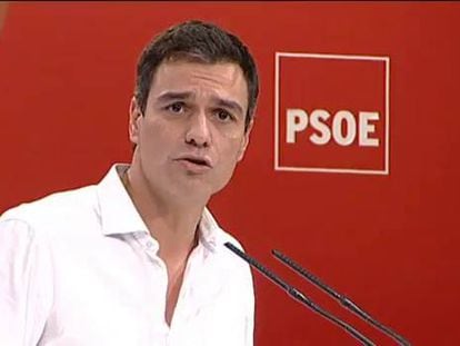 Pedro Sánchez, durante su intervención en el acto del PSOE en Cuenca.