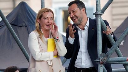 Meloni y Salvini en Roma, el pasado 22 de septiembre.