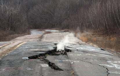 Las humeantes carreteras de Centralia.