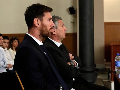 Messi durante el juicio