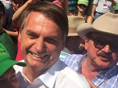 El presidente electo de Brasil, Jair Bolsonaro, en un acto con agricultores en Ribeirao Preto, el pasado 30 de abril. 