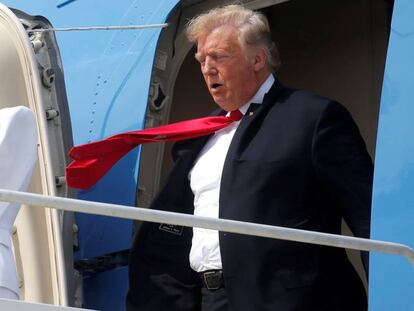 Donald Trump y Melania Trump este viernes.