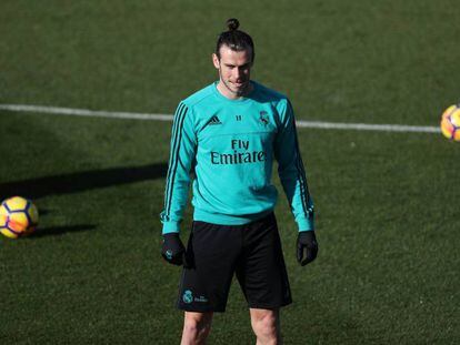 Gareth Bale, en el &uacute;ltimo entrenamiento antes del cl&aacute;sico.