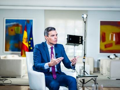 Entrevista al presidente del Gobierno, Pedro Sánchez, en el Palacio de la Moncloa