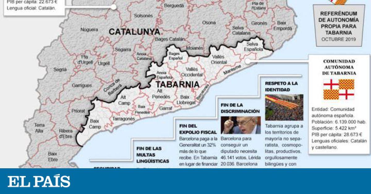 Mapa de Tabarnia. Ya está disponible el primer mapa de España que incluye  Tabarnia - Tabarnia