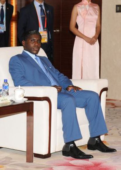 Teodorín Nguema Obiang durante una recepción.
