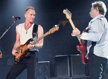Sting y Andy Summer, de la banda The Police, en el primer concierto de la gira celebrado en Canada