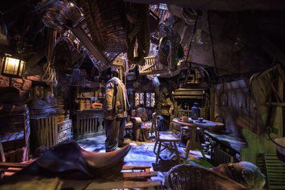 Interior de la cabaña de Hagrid. 