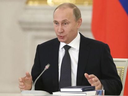 El presidente ruso, Vladímir Putin, en una reunión en el Kremlin el 24 de diciembre.